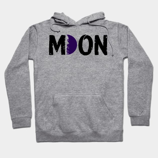 MOON Typography Hoodie by Mako Design 